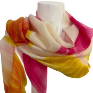 Erdos Hand Painted Worsted Shawl - NWT
